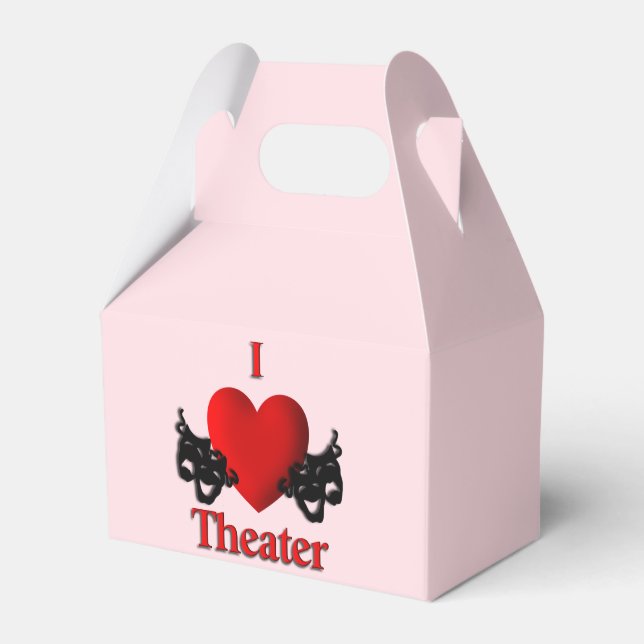 I Heart Theatre Pink Favour Box (Front Side)