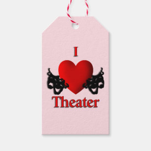 I Heart Theatre Pink Gift Tags