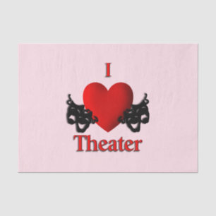 I Heart Theatre Pink Tissue Paper