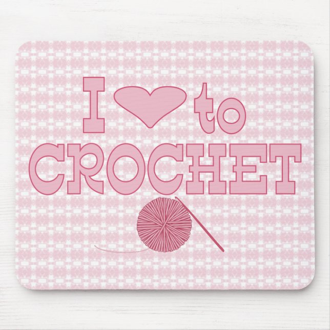 I heart to Crochet Mouse Mat (Front)