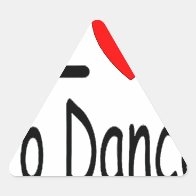 i heart to dance b triangle sticker (Front)