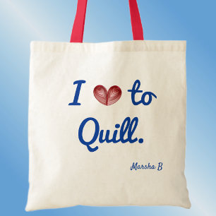 I (heart) to Quill, Budget Cotton Tote