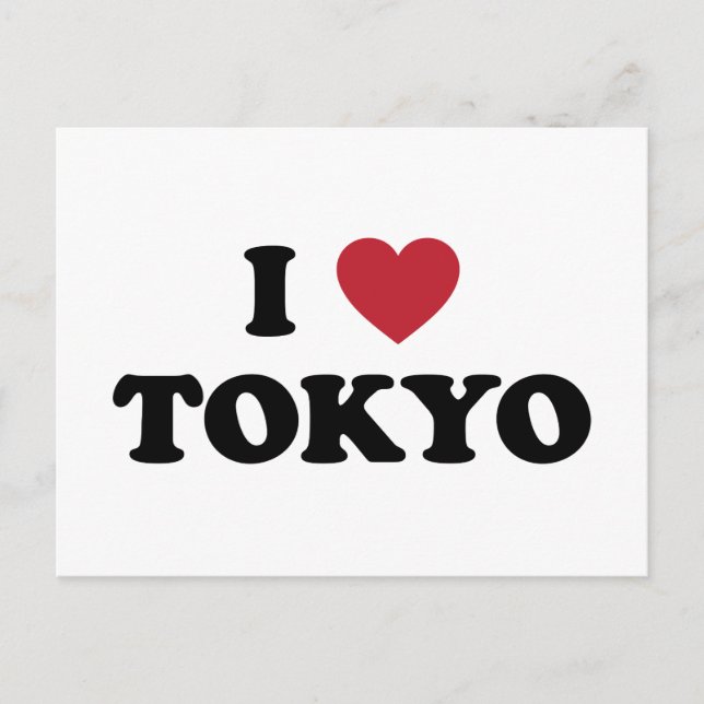 I Heart Tokyo Japan Postcard (Front)