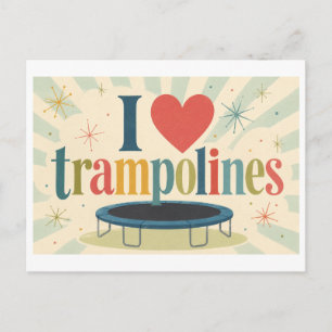 "I [Heart] Trampolines" Postcard