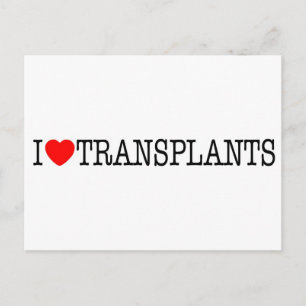 I heart Transplants Postcard