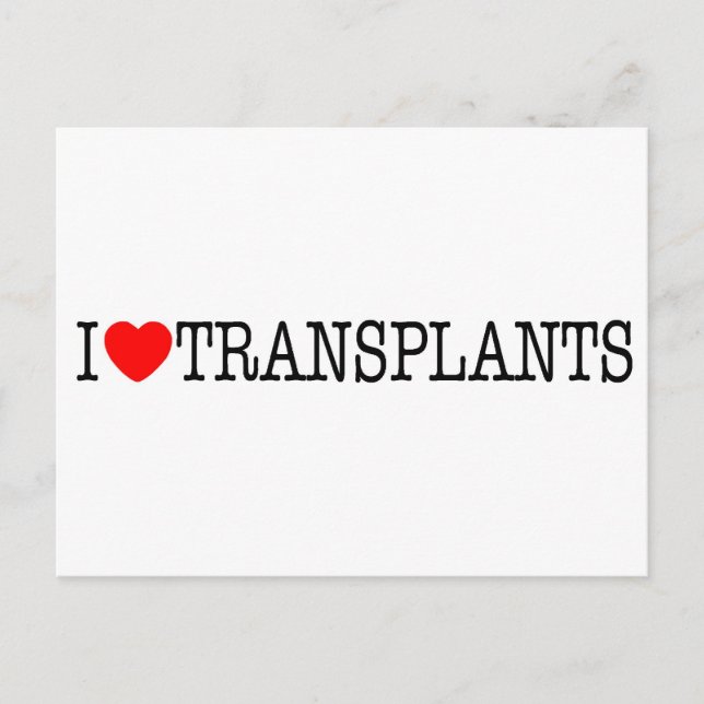 I heart Transplants Postcard (Front)