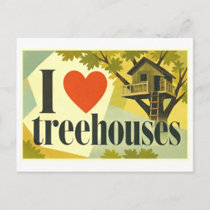 "I [Heart] Treehouses" Postcard