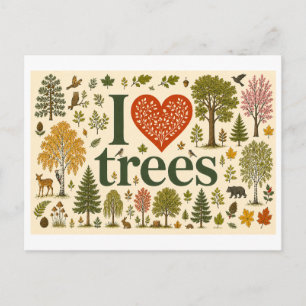 "I [Heart] Trees" Postcard