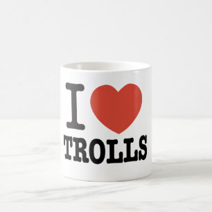I Heart Trolls Coffee Mug