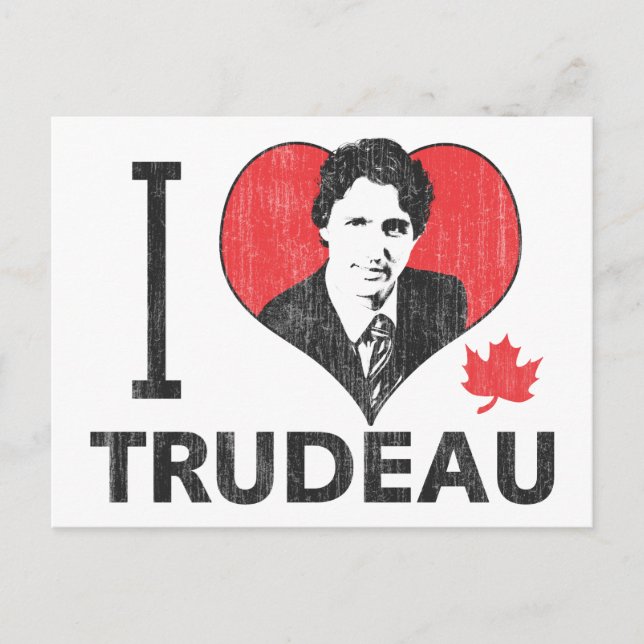I Heart Trudeau Postcard (Front)
