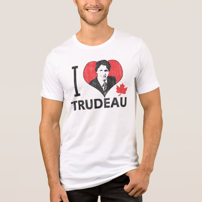 I Heart Trudeau Tri-Blend Shirt (Front)