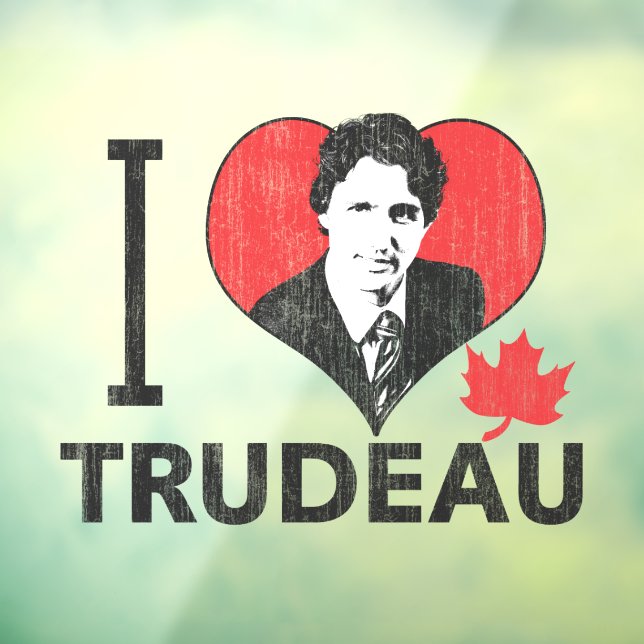 I Heart Trudeau Window Cling (Sheet 3)