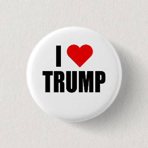 "I HEART TRUMP" 3 CM ROUND BADGE