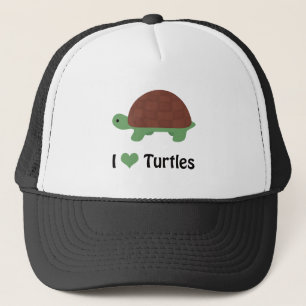 I Heart Turtles Cute Cartoon Turtle Trucker Hat