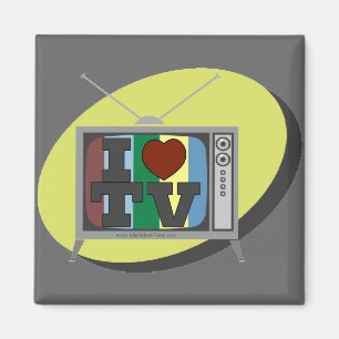 I HEART TV MAGNET