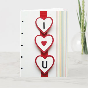 I Heart U Handmade Love Card