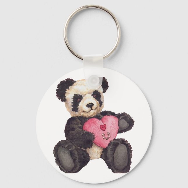 I Heart U Panda Key Ring (Front)