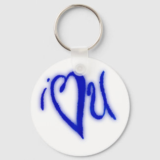 I heart u sketch can be personalised key ring