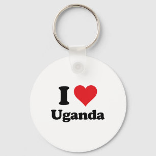 I Heart Uganda Love Country Souvenir Themed Stuff Key Ring