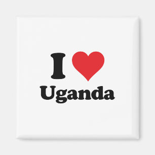 I Heart Uganda Love Country Souvenir Themed Stuff  Magnet