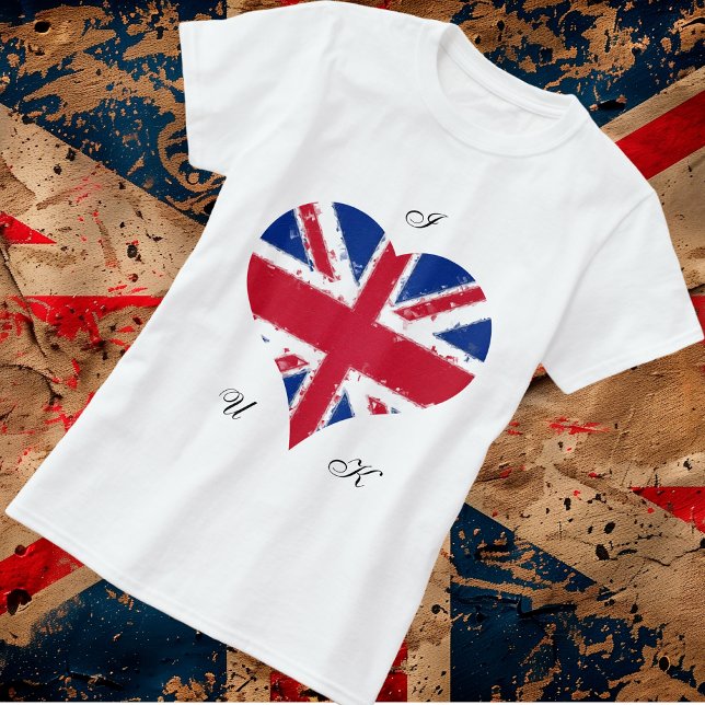 I Heart UK Union Jack British Flag T-Shirt (Creator Uploaded)