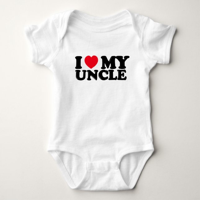 i heart uncle baby bodysuit (Front)