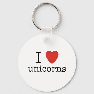 I Heart Unicorns Key Ring