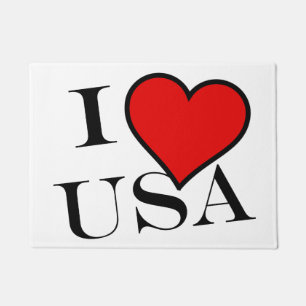 I Heart USA bk dmt Doormat