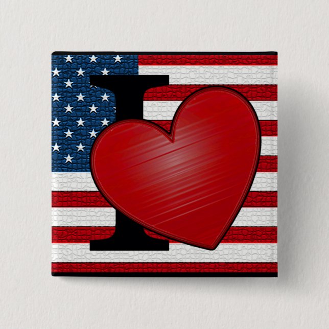 I Heart USA Button (Front)