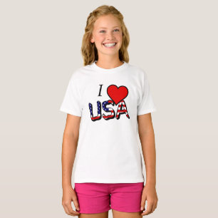 I Heart USA Girls cn T-Shirt