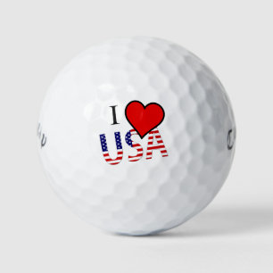 I Heart USA overlay cwb gbcnt Golf Balls