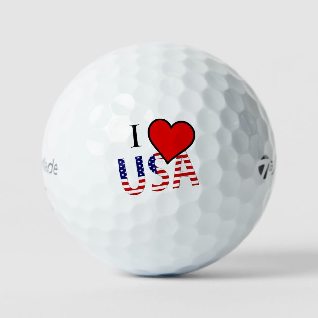 I Heart USA overlay tmtp5 gbcnt Golf Balls (Front)