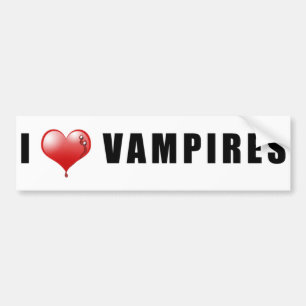 I Heart Vampires Bumper Sticker