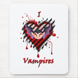 I Heart Vampires Mouse Mat