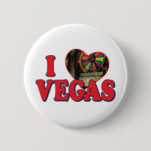 I Heart Vegas 6 Cm Round Badge