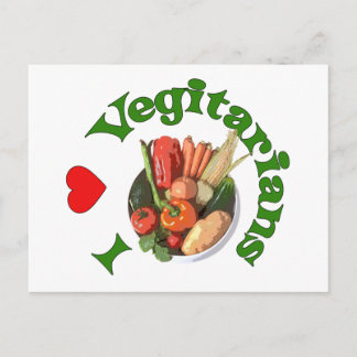 I Heart Vegetarians Postcard
