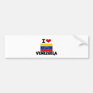 I HEART VENEZUELA BUMPER STICKER