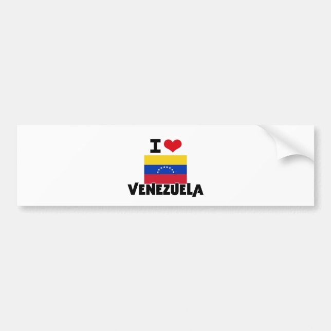 I HEART VENEZUELA BUMPER STICKER (Front)