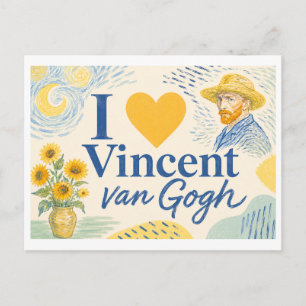 "I [Heart] Vincent van Gogh" Postcard