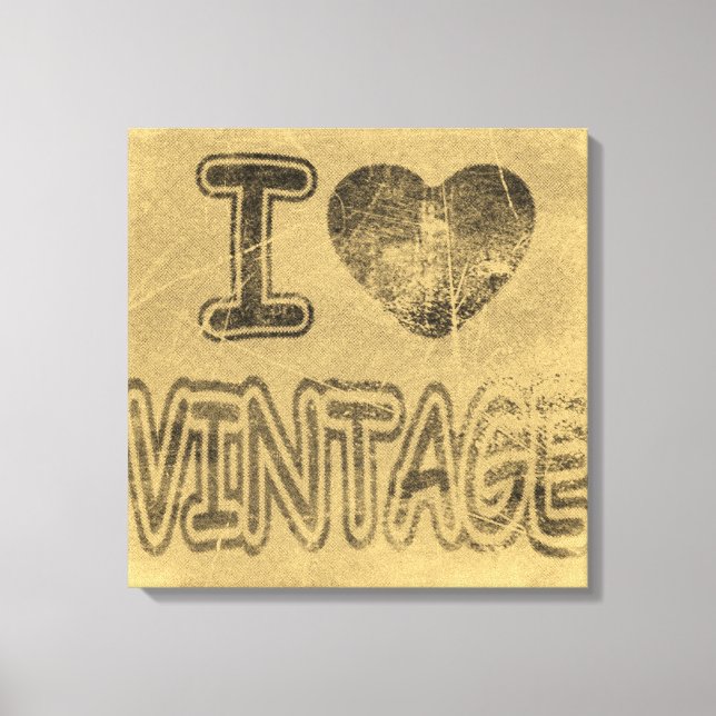 I Heart Vintage #2 Wrapped Canvas (Front)