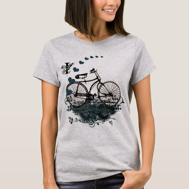 I Heart Vintage Bikes T-shirt (Front)