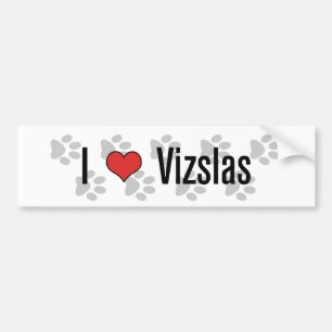 I (heart) Vizslas Bumper Sticker