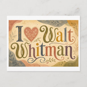 "I [Heart] Walt Whitman" Postcard