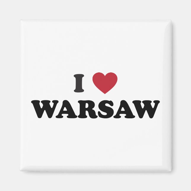 I Heart Warsaw Poland Magnet (Front)