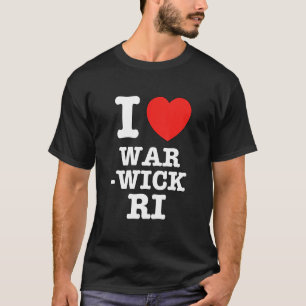 I Heart Warwick Rhode Island RI Love T-Shirt