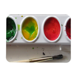 I Heart Watercolors Magnet