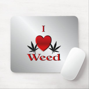 I Heart Weed Mouse Mat