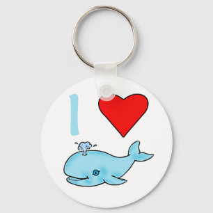 I Heart Whales Products Key Ring