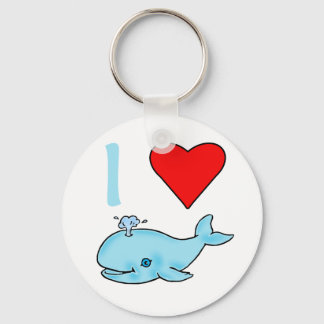 I Heart Whales Products Key Ring