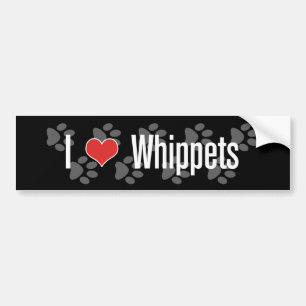 I (heart) Whippets Bumper Sticker